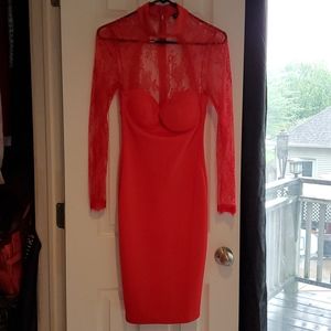 Red cocktail dress